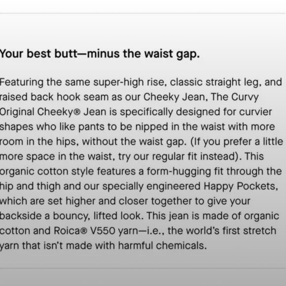 Everlane Curvy Cheeky Washed Midnight Jeans 31 x 28.5 - Picture 7 of 7